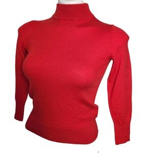 Moth by Anthropologie Red Wool Sweater Womens Size XS